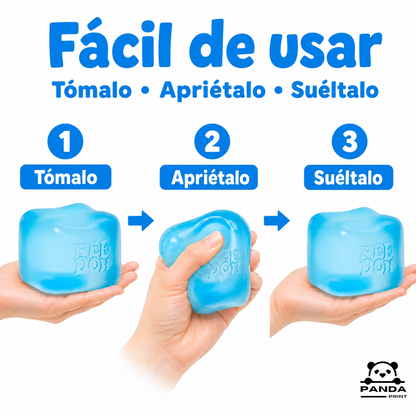 Squishy Antiestrés Cube Rosa-Azul-Purpura Tipo Hielo