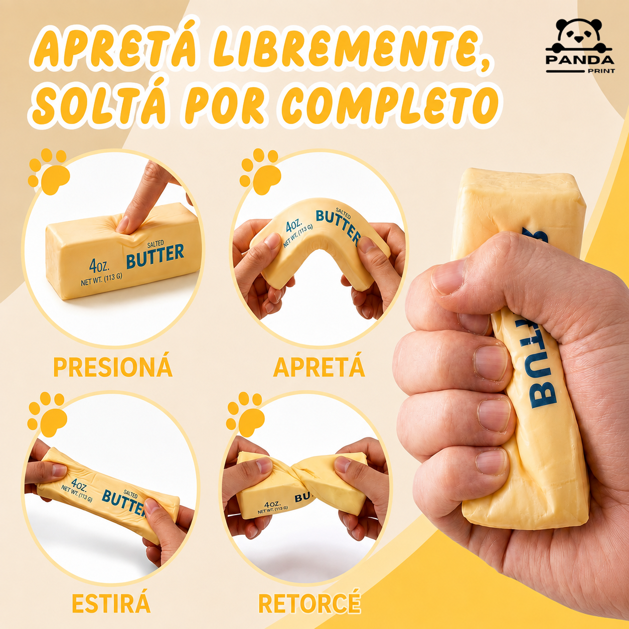 Squishy Butter Manteca Antiestrés Viral 14cm