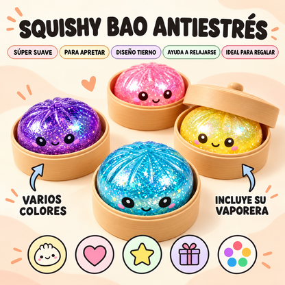 SQUISHY DAMPLING ANTIESTRÉS CON GLITTER  ALEATEOREO