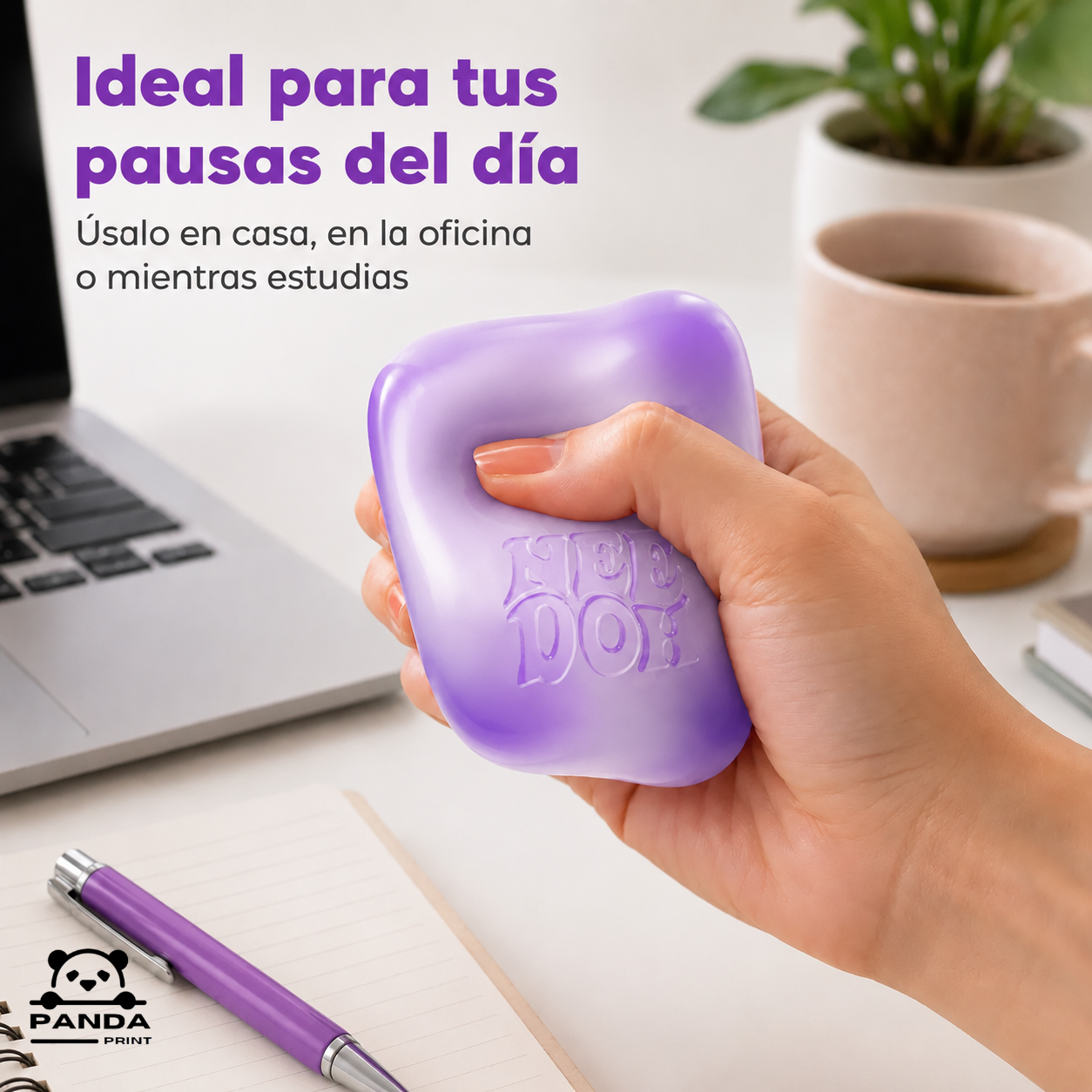 Squishy Antiestrés Cube Rosa-Azul-Purpura Tipo Hielo